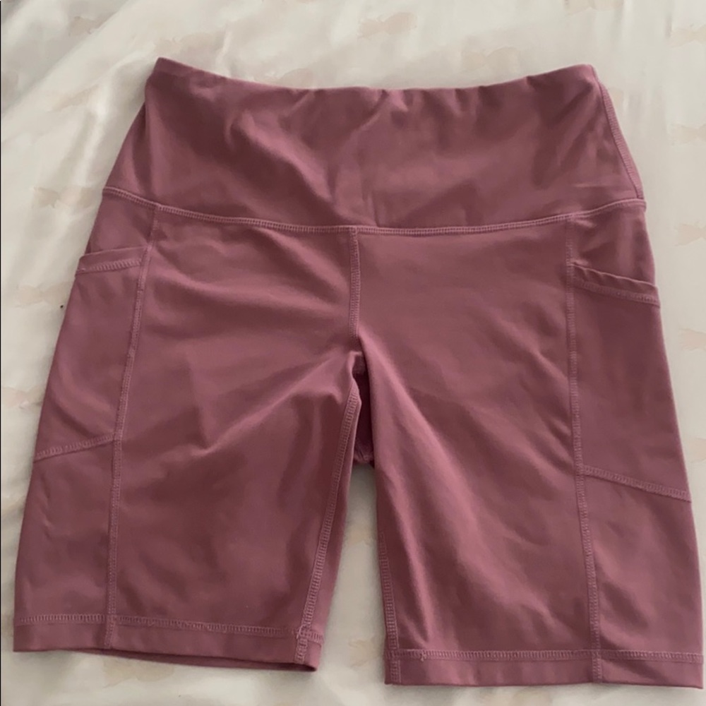 Yogalicious Lux High Rise Bike Shorts Medium Pink